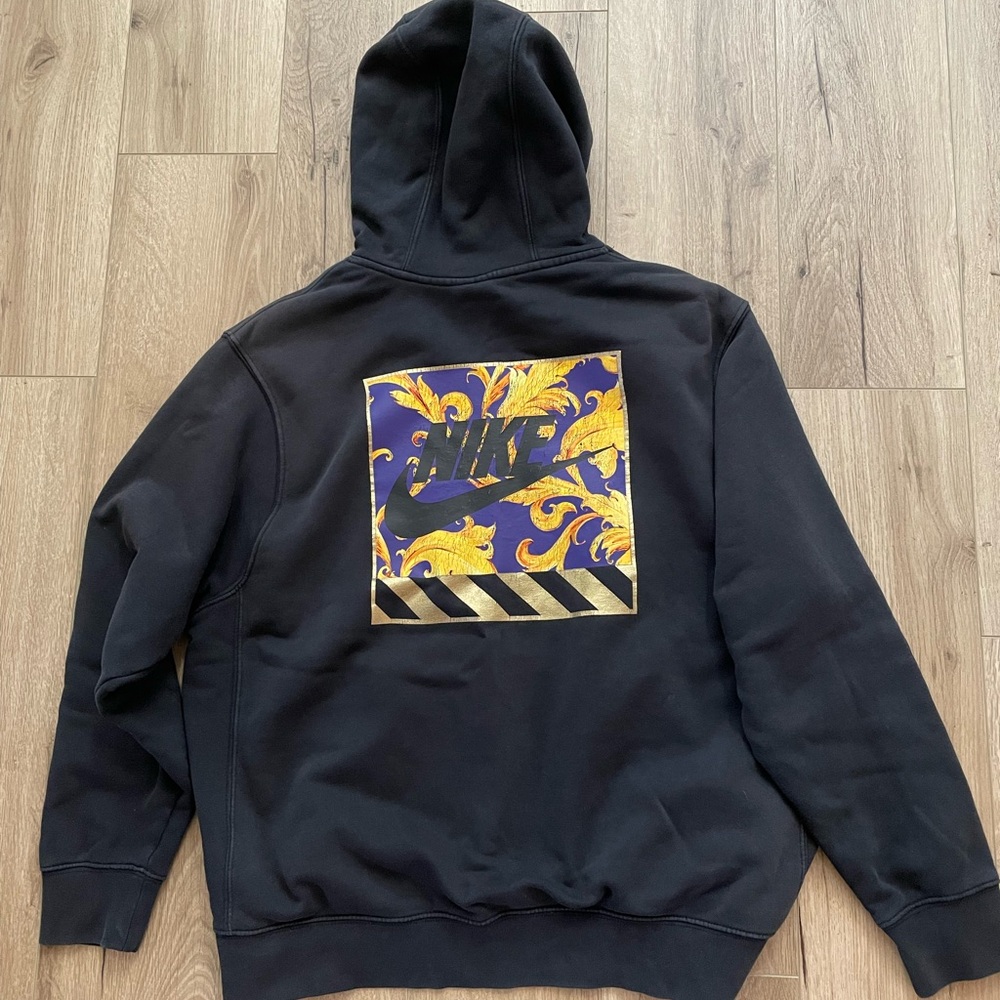 Nike club fleece DM2276 hoodie boxy L front back graphic made Turkey ok